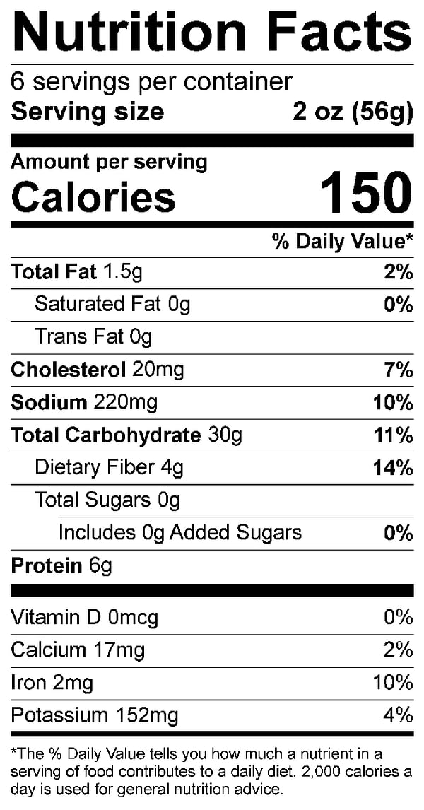 Egg Noodles Nutritional Facts & Ingredients Mrs. Bonser's
