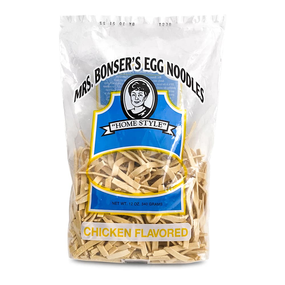 Chicken Flavored Egg Noodles from Mrs. Bonser's Noodles