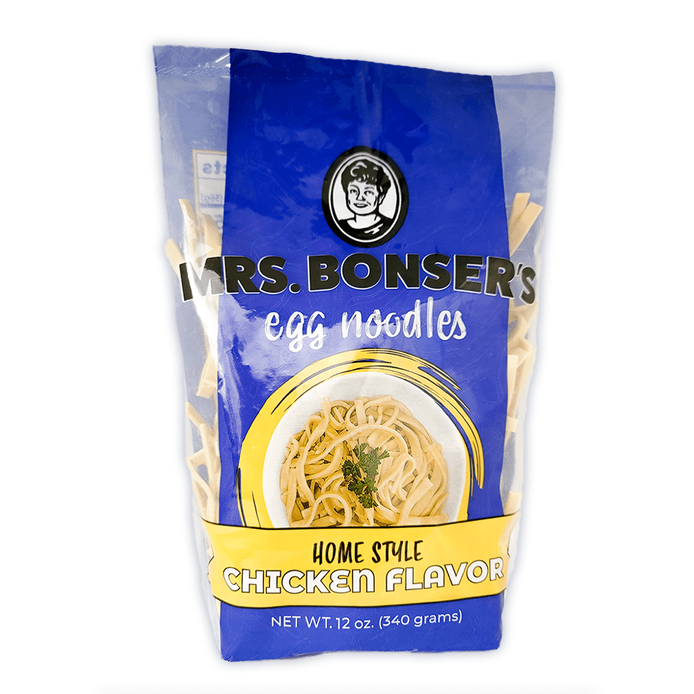 Chicken Flavored Egg Noodles from Mrs. Bonser's Noodles